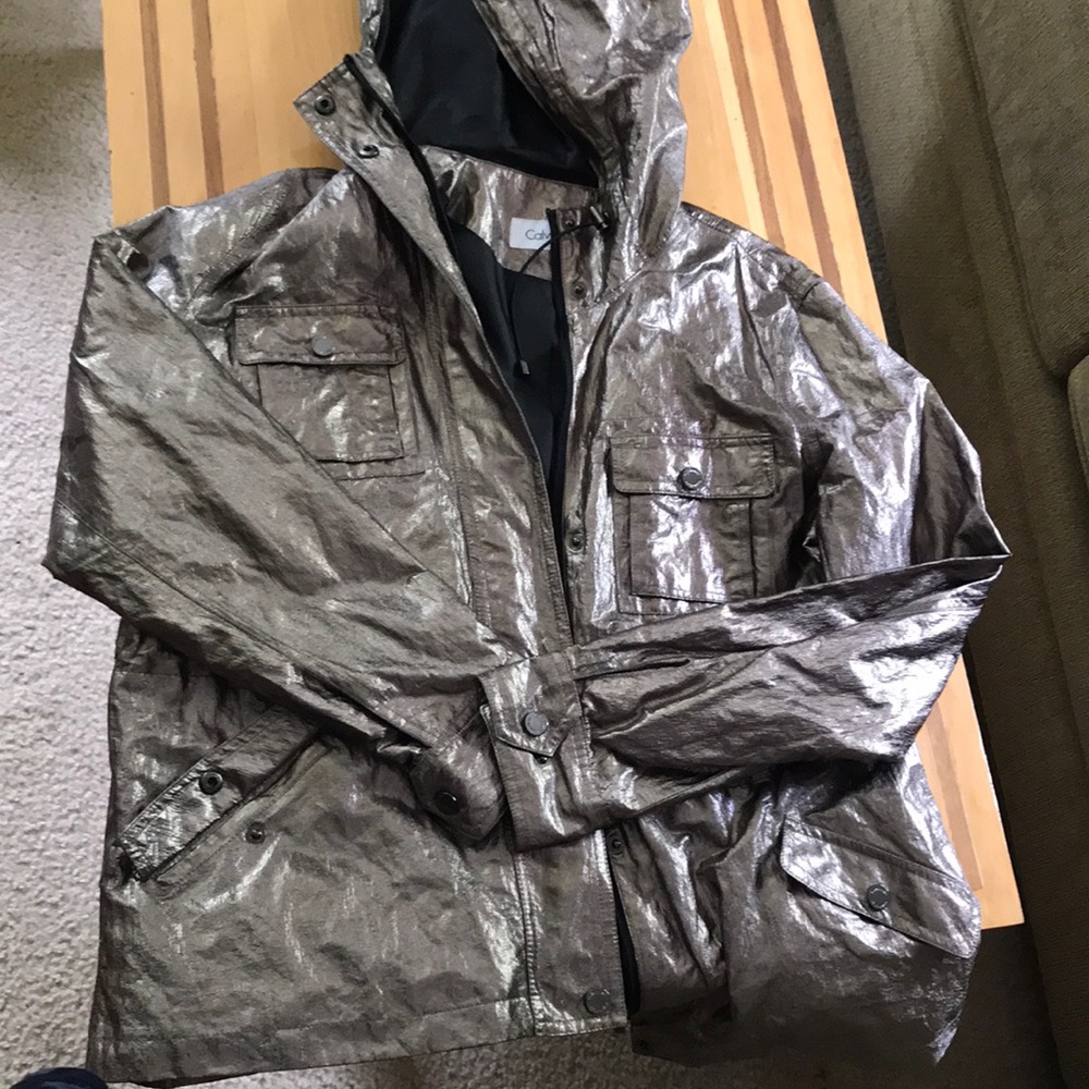 Calvin Klein metallic jacket size M